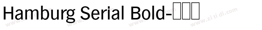 Hamburg Serial Bold字体转换